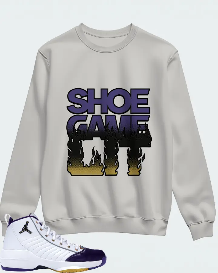 Jordan 19 OG SE Sneaker Matching Grey Sweatshirt - Shoe Game Lit Refreshed