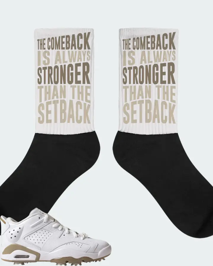 Jordan 6 Retro Low Golf Sneaker Matching White Socks - The Comeback