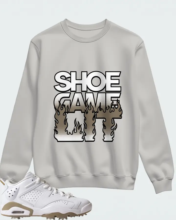 Jordan 6 Retro Low Golf Sneaker Matching Sweatshirt - Shoe Game Lit Refreshed