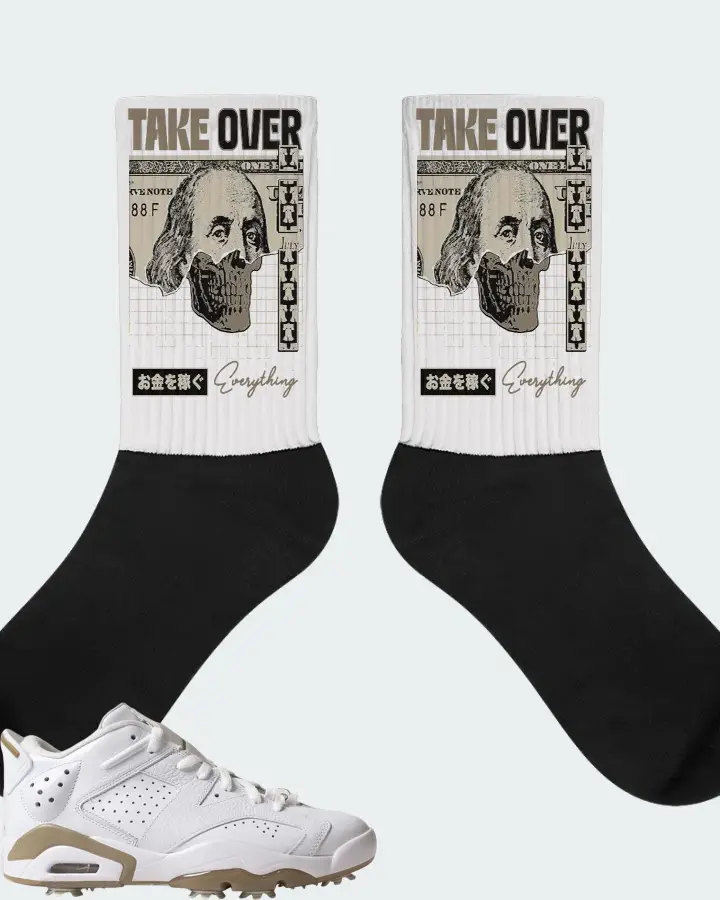 Jordan 6 Retro Low Golf Sneaker Matching White Socks - Take Over