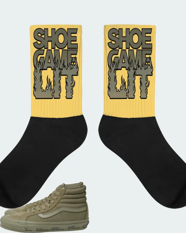 Vans Vault Sk8-Hi OG LX Sneaker Matching Yellow Socks - Shoe Game Lit Refreshed