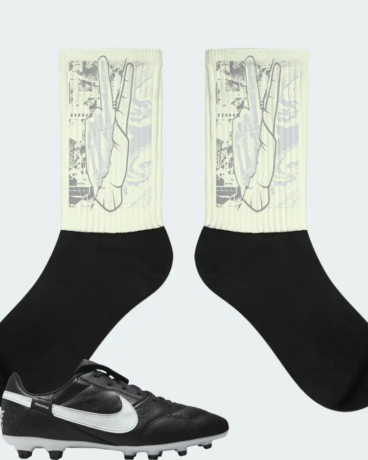 Nike Premier 3 FG Sneaker Matching Citron Socks - Peace of mind
