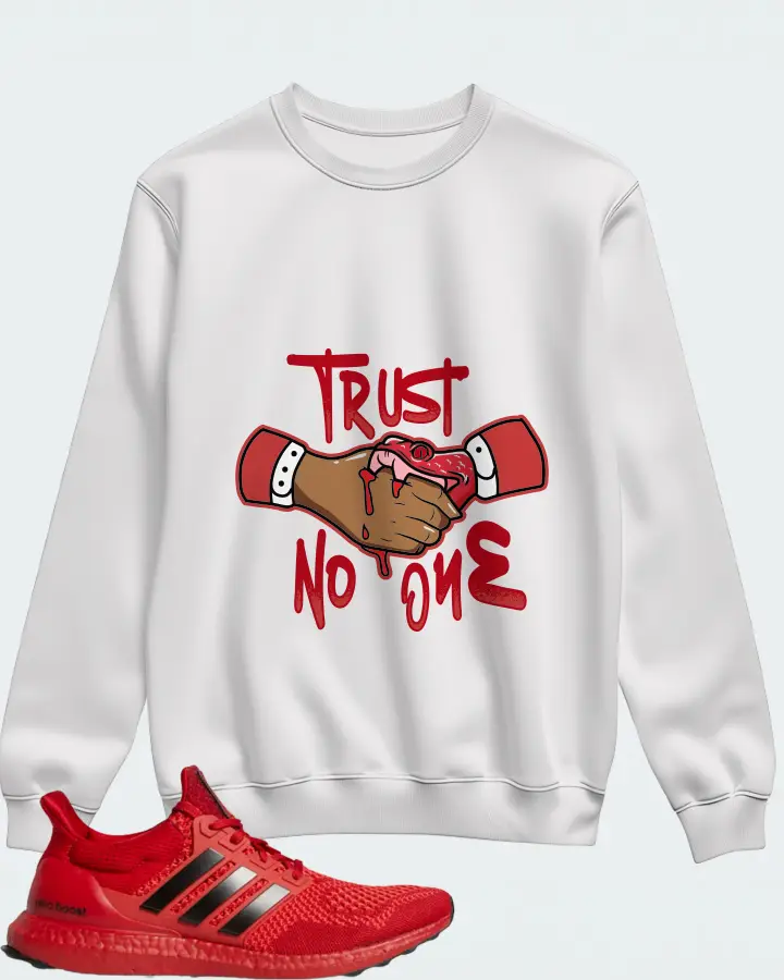 adidas Ultra Boost 1.0 Sneaker Matching White Sweatshirt - Trust No One