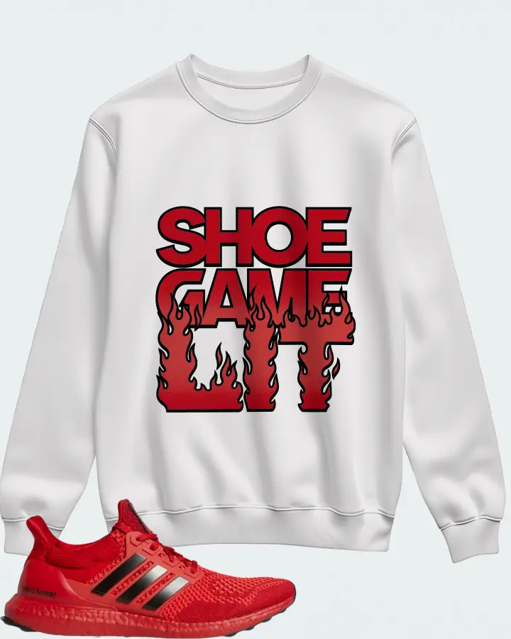 adidas Ultra Boost 1.0 Sneaker Matching White Sweatshirt - Shoe Game Lit Refreshed