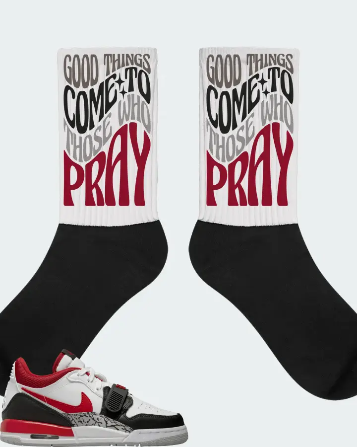 Jordan Legacy 312 Low Sneaker Matching White Socks - Good Things Come To Those Who Pray