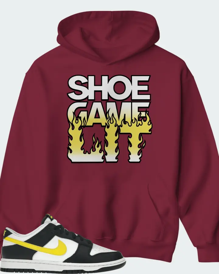 Nike Dunk Low Sneaker Matching Maroon Hoodie - Shoe Game Lit Refreshed