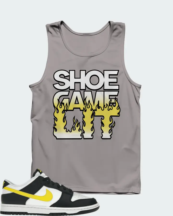 Nike Dunk Low Sneaker Matching Grey Tank Top - Shoe Game Lit Refreshed