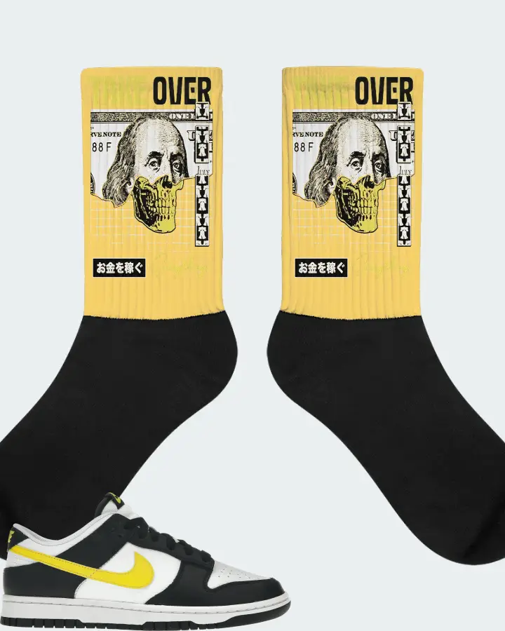 Nike Dunk Low Sneaker Matching Yellow Socks - Take Over