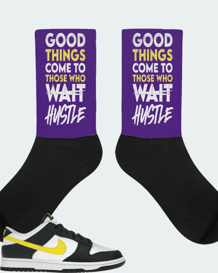 Nike Dunk Low Sneaker Matching Purple Socks - Good Things Come