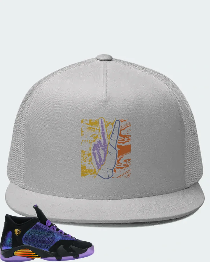 Jordan 14 Retro Sneaker Matching White Hat - Peace of mind