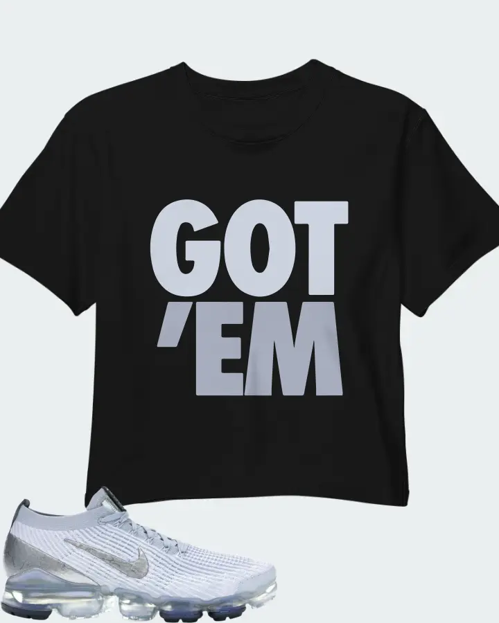 Nike Air VaporMax Flyknit 3 Sneaker Matching Black Crop Top - Got Em