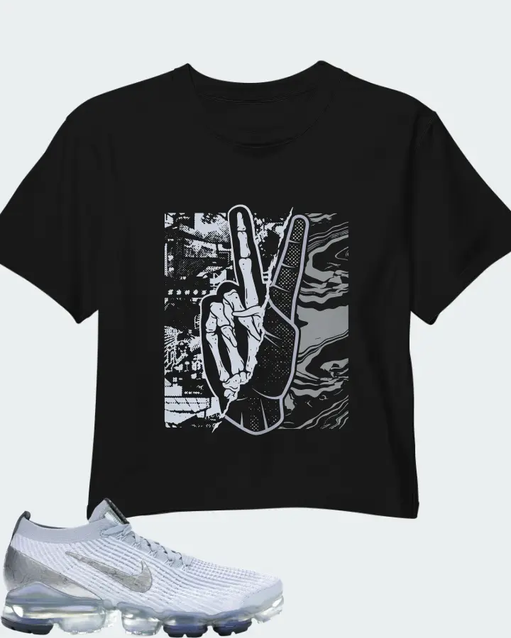 Nike Air VaporMax Flyknit 3 Sneaker Matching Black Crop Top - Peace of mind