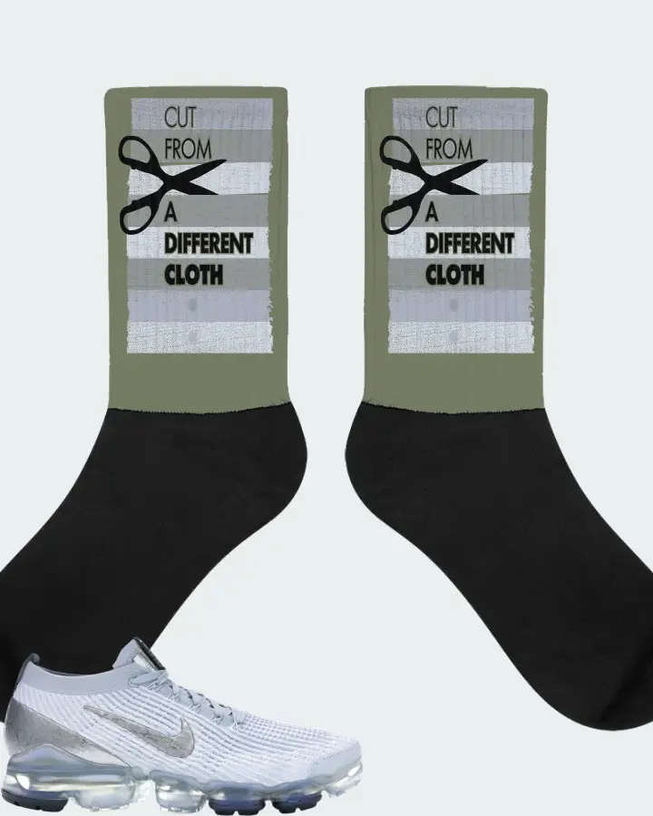 Nike Air VaporMax Flyknit 3 Sneaker Matching Olive Socks - Cut From a Different Cloth