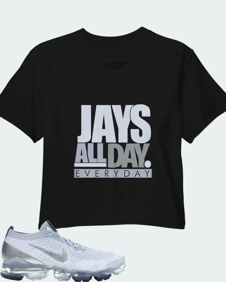Nike Air VaporMax Flyknit 3 Sneaker Matching Black Crop Top - Jays All Day