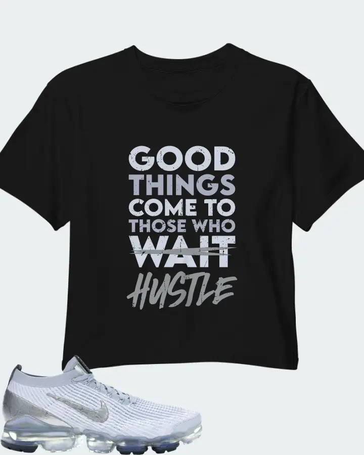Nike Air VaporMax Flyknit 3 Sneaker Matching Black Crop Top - Good Things Come