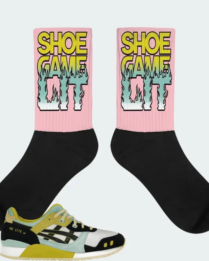 ASICS Gel-Lyte III OG Sneaker Matching Pink Socks - Shoe Game Lit Refreshed