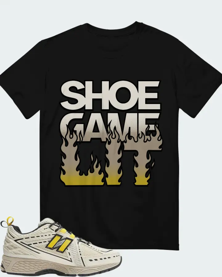 New Balance 1906R GANNI Egret matching Black t-shirt