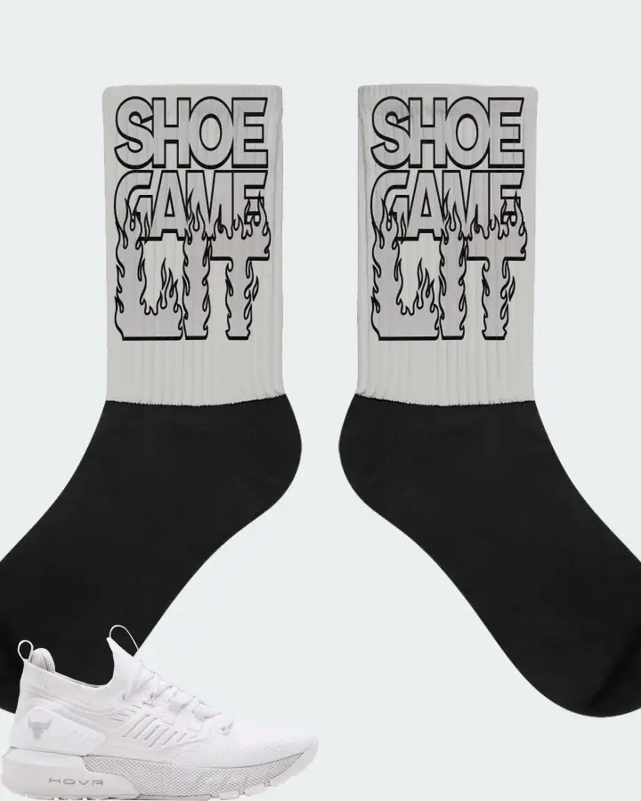 Under Armour Project Rock 3 Sneaker Matching Grey Socks - Shoe Game Lit Refreshed