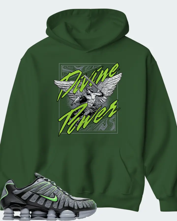 Nike Shox TL Wolf Grey Lime Blast Matching Hoodie