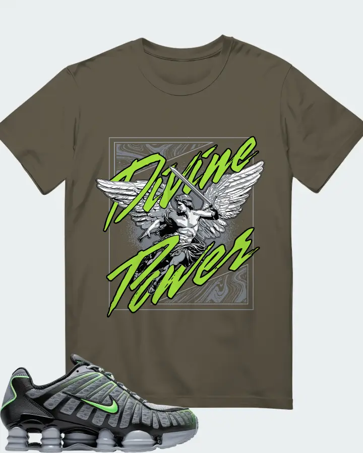 Nike Shox TL Wolf Grey Lime Blast Matching T-Shirt