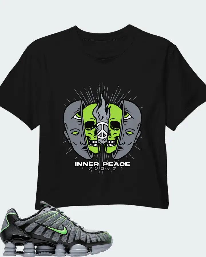 Nike Shox TL Wolf Grey Lime Blast Matching Crop Top
