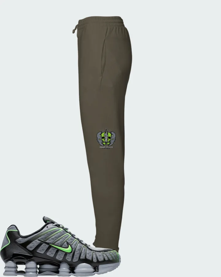 Nike Shox TL Wolf Grey Lime Blast Matching Joggers