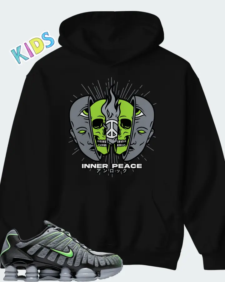 Nike Shox TL Wolf Grey Lime Blast Matching Kid's Hoodie