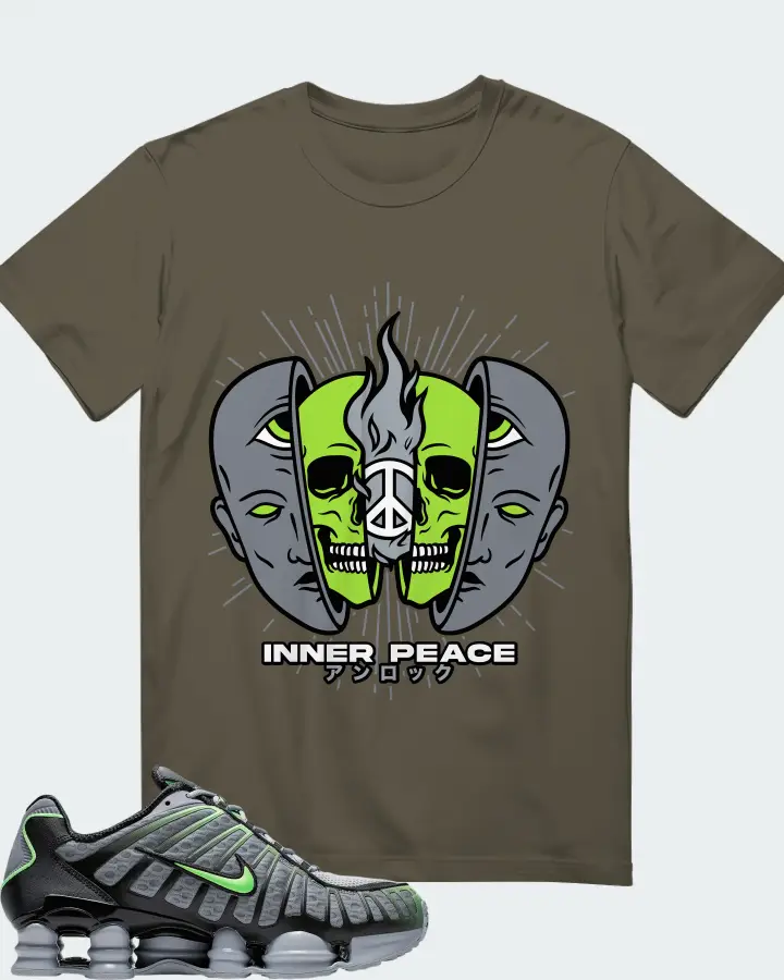 Nike Shox TL Wolf Grey Lime Blast Matching T-Shirt