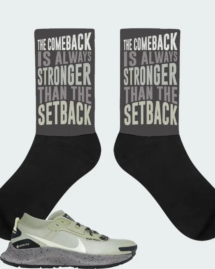 Nike Pegasus Trail 3 Gore-Tex Sneaker Matching Dark Grey Socks - The Comeback