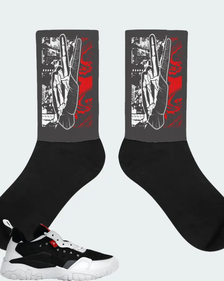 Jordan Delta 2 Sneaker Matching Dark Grey Socks - Peace of mind