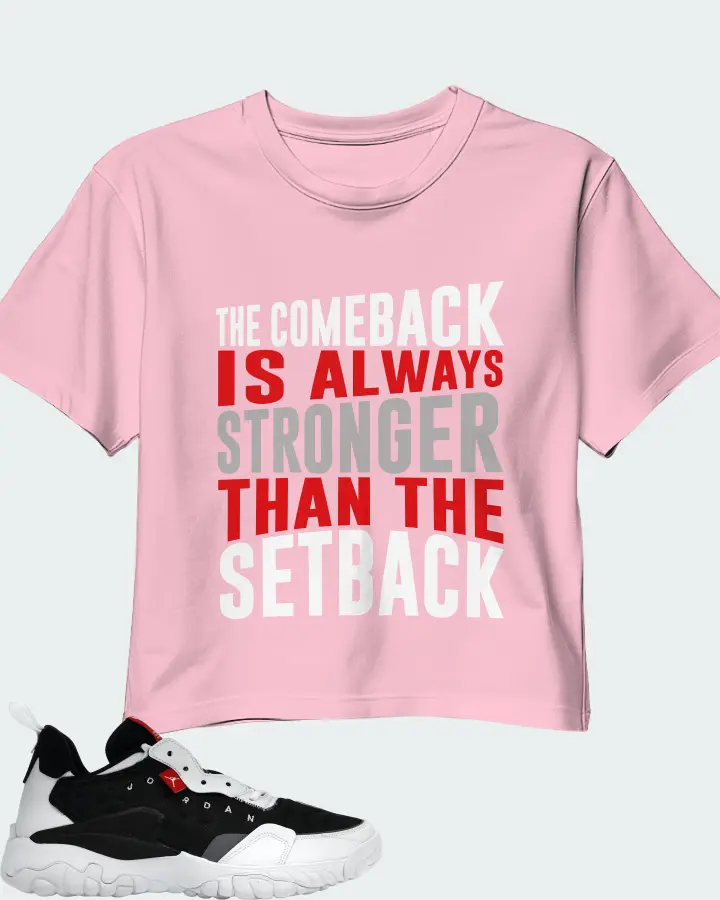 Jordan Delta 2 Sneaker Matching Pink Crop Top - The Comeback
