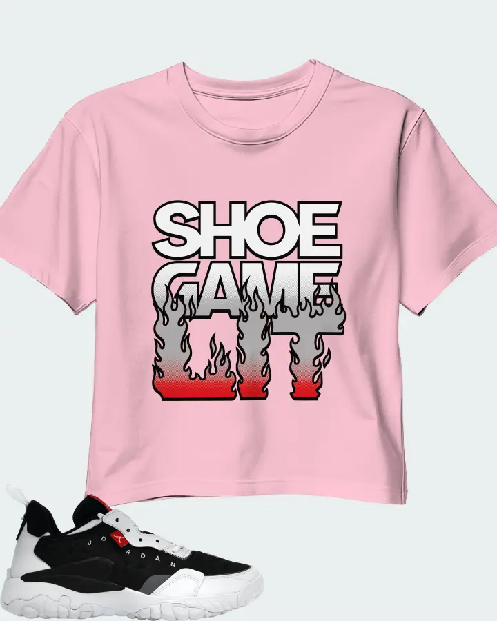 Jordan Delta 2 Sneaker Matching Pink Crop Top - Shoe Game Lit Refreshed