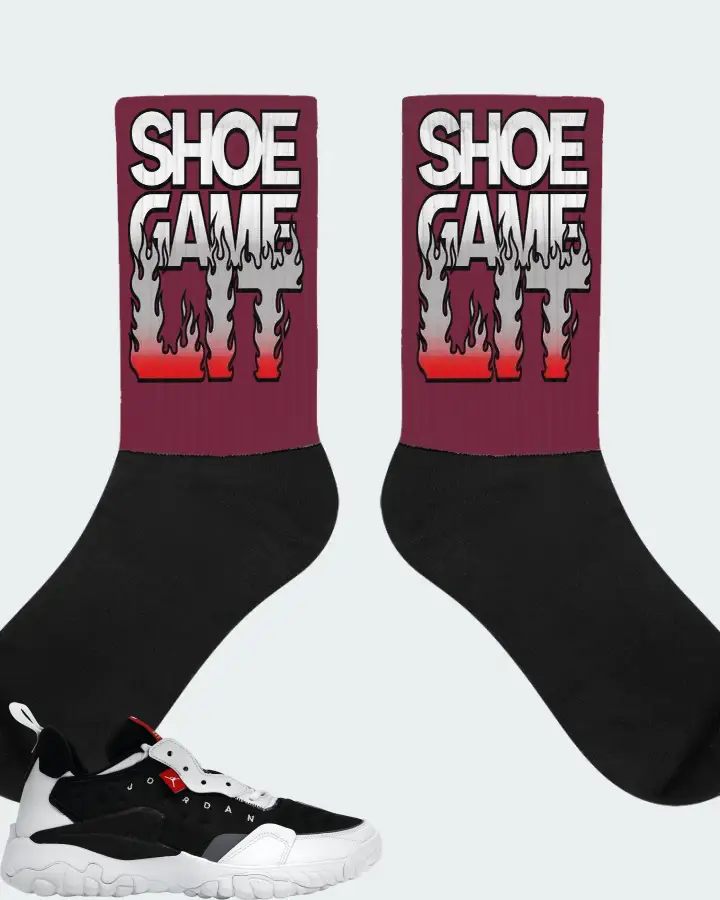 Jordan Delta 2 Sneaker Matching Maroon Socks - Shoe Game Lit Refreshed