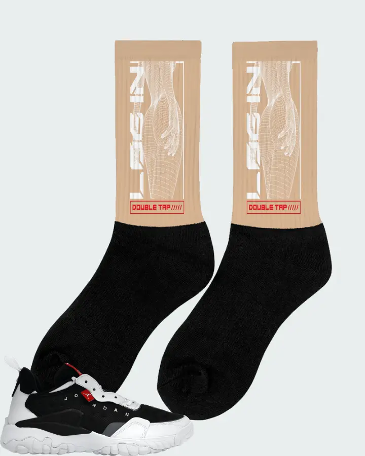 Jordan Delta 2 Sneaker Matching Cream Socks (LOGIN) - View 3