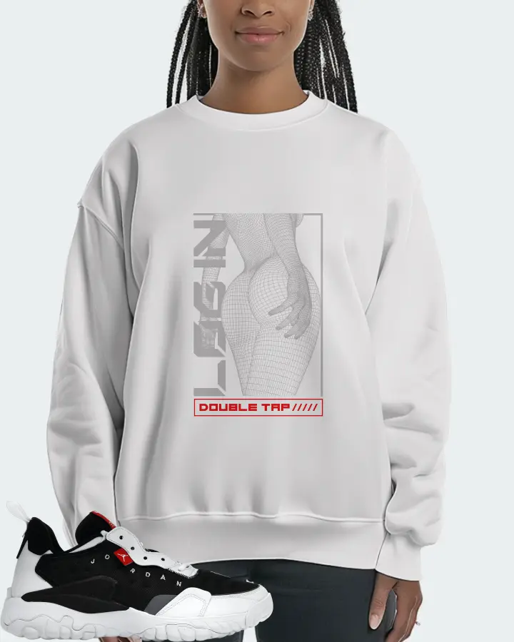 Jordan Delta 2 Sneaker Matching White Sweatshirt (LOGIN) - View 3