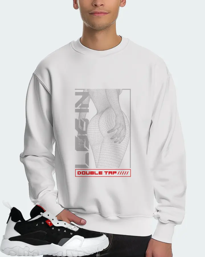 Jordan Delta 2 Sneaker Matching White Sweatshirt (LOGIN) - View 4