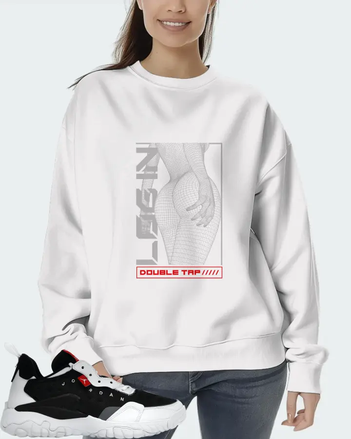 Jordan Delta 2 Sneaker Matching White Sweatshirt (LOGIN) - View 5