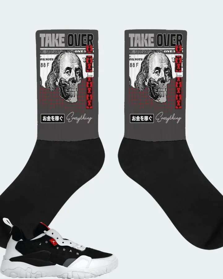 Jordan Delta 2 Sneaker Matching Dark Grey Socks - Take Over
