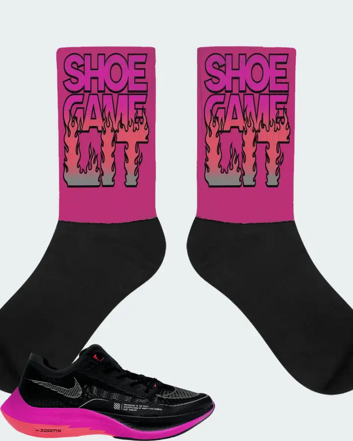 Nike ZoomX Vaporfly Next% 2 Sneaker Matching Berry Socks - Shoe Game Lit Refreshed