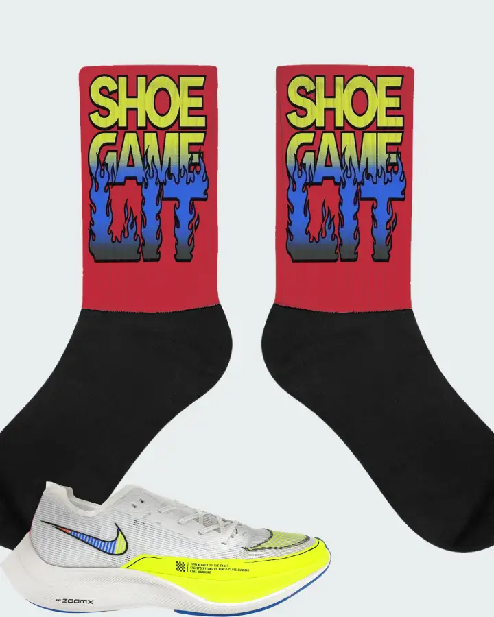 Nike ZoomX Vaporfly Next% 2 Sneaker Matching Red Socks - Shoe Game Lit Refreshed