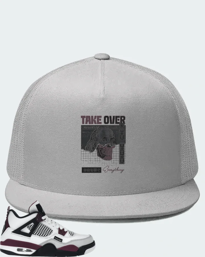 Jordan 4 Retro Sneaker Matching White Hat - Take Over