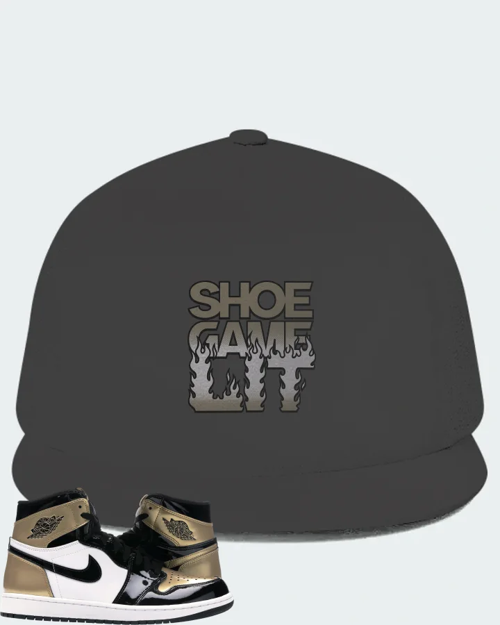 Jordan 1 Retro High Sneaker Matching Dark Grey Hat - Shoe Game Lit Refreshed