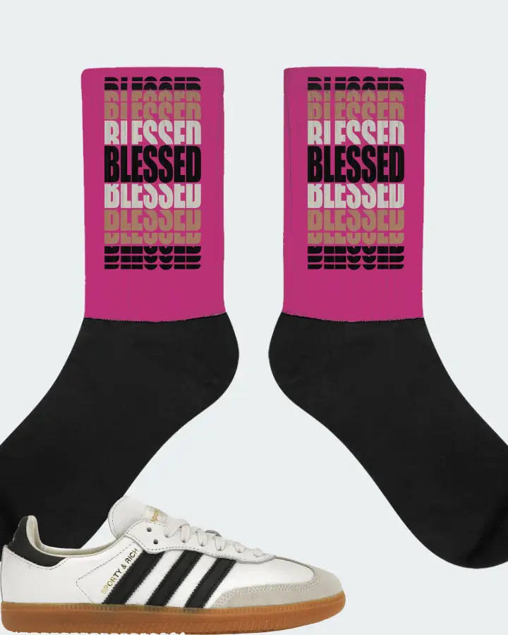 adidas Samba OG Sneaker Matching Berry Socks - BLESSED Many Times