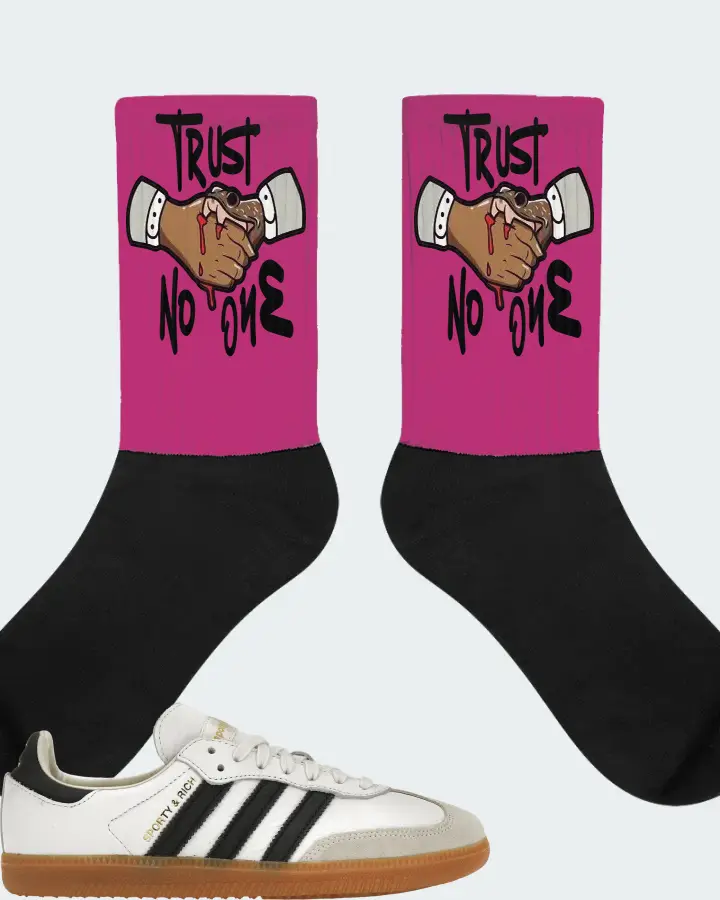 adidas Samba OG Sneaker Matching Berry Socks - Trust No One