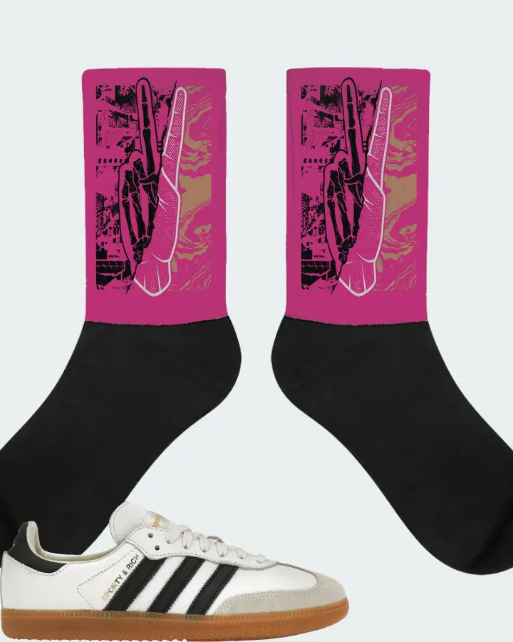 adidas Samba OG Sneaker Matching Berry Socks - Peace of mind