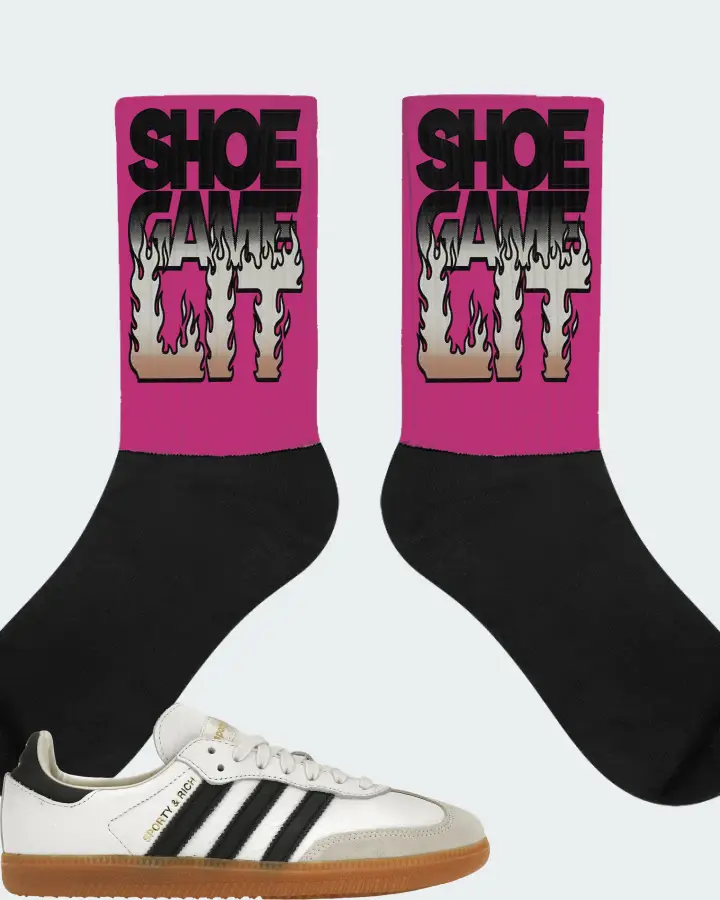 adidas Samba OG Sneaker Matching Berry Socks - Shoe Game Lit Refreshed