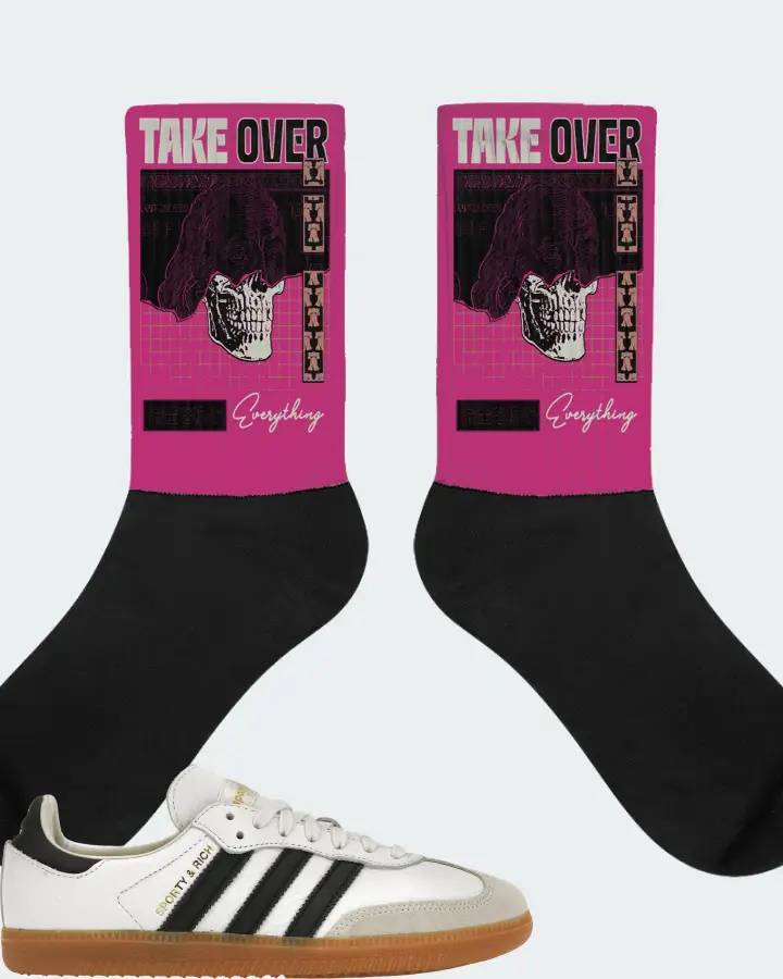 adidas Samba OG Sneaker Matching Berry Socks - Take Over