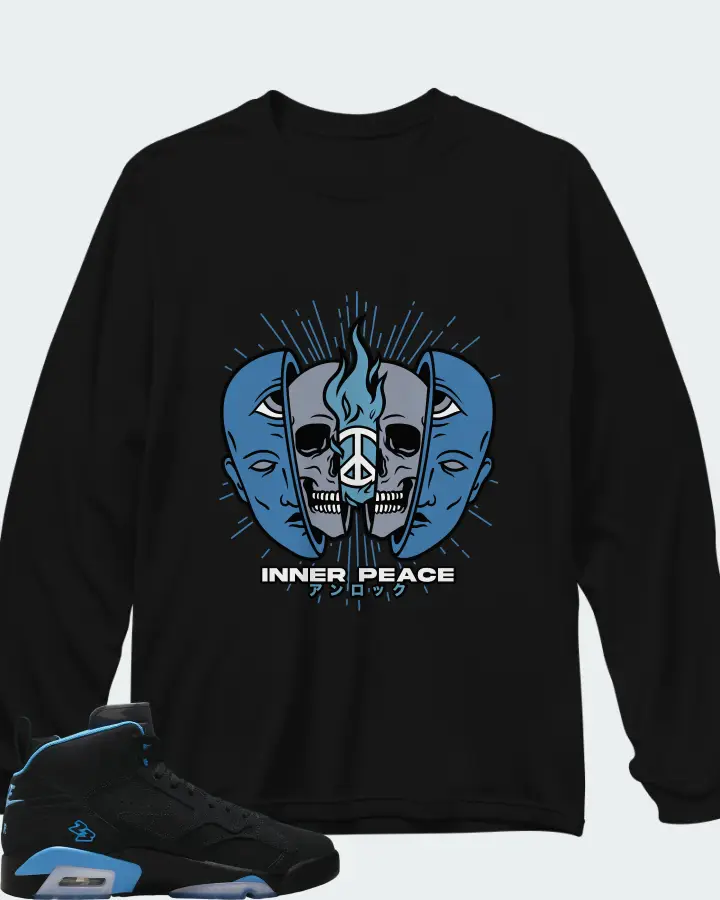 Air Jordan MVP 678 University Blue Matching Long Sleeve T-Shirt