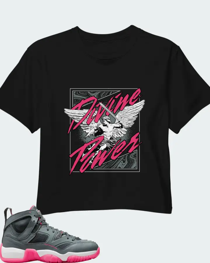 Air Jordan Jumpman Two Trey Cool Grey Hyper Pink Matching Crop Top