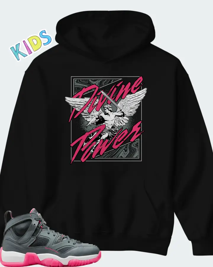 Air Jordan Jumpman Two Trey Cool Grey Hyper Pink Matching Kid's Hoodie
